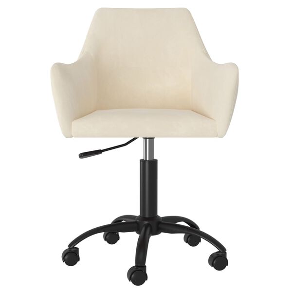 vidaXL Esszimmerst&uuml;hle 6 Stk. Drehbar Creme Samt