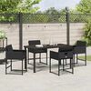 vidaXL Garten Essgruppe 5 pcs Schwarz Poly-Rattan