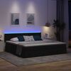 vidaXL Bett mit Stauraum und LED Schwarz 200 x 200 cm Polyester