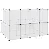 vidaXL Kleintierk&auml;fig Transparent 143x107x93 cm PP und Stahl