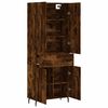 vidaXL Highboard Räuchereiche 69,5x34x180 cm Holzwerkstoff