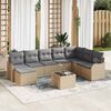 vidaXL Gartensofa-set Beige Poly-Rattan