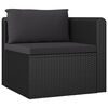 vidaXL 10-tlg. Garten-Lounge-Set mit Kissen Poly Rattan Schwarz