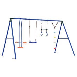 vidaXL Outdoor Schaukelset Mehrfarbig Stahl und PE