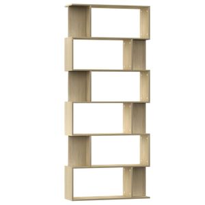 vidaXL B&uuml;cherregal/Raumteiler Sonoma-Eiche 80x24x192 cm Holzwerkstoff