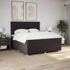 vidaXL Boxspringbett mit Matratze Dunkelbraun 180x200 cm Stoff