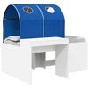 vidaXL Bett mit Tunnel 3 stk. Wei&szlig; und Blau Holzwerkstoff