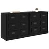 vidaXL Sideboards 2 pcs Schwarz Eichen-Optik 70 x 35,5 x 67,5 cm