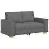 vidaXL Sofa 3 pcs Dunkelgrau Leinenmischgewebe