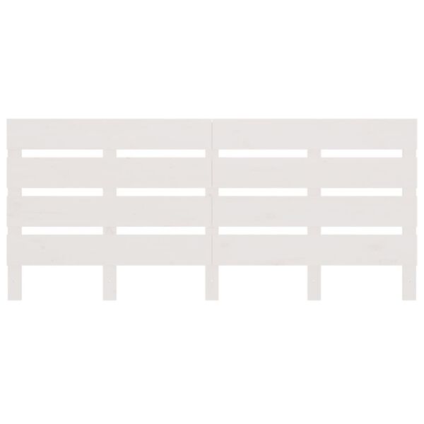vidaXL Kopfteil Wei&szlig; 200x3x80 cm Massivholz Kiefer