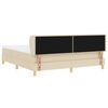 vidaXL Boxspringbett mit Matratze Creme 180 x 200 cm Stoff
