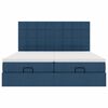 vidaXL Ottoman-Bett mit Matratzen Blau 160x200 cm Stoff