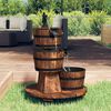 vidaXL Gartenbrunnen mit Rollen und Pumpe 55x55x80 cm Massivholz Tanne