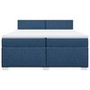 vidaXL Boxspringbett mit Matratze Blau 200x200 cm Stoff
