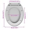 vidaXL Toilettensitz mit Absenkautomatik Hellgrau Oval