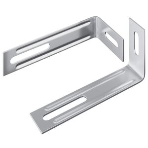 vidaXL Anti-Kipp-Halterung 2 Silber 74,5 x 15 x 32 mm Eisen