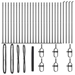 vidaXL Zaunpfosten Grau