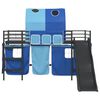 vidaXL Kinder-Etagenbett Schwarz und Blau 79,5 x 200 cm Metall