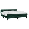 vidaXL Boxspringbett mit Matratze Dunkelgr&uuml;n 180x220 cm Samt