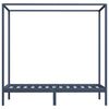 vidaXL Himmelbett-Gestell Grau Massivholz Kiefer 100 x 200 cm