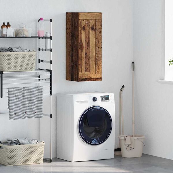 vidaXL Wandschrank Altholz 34,5 x 34 x 90 cm Holzwerkstoff