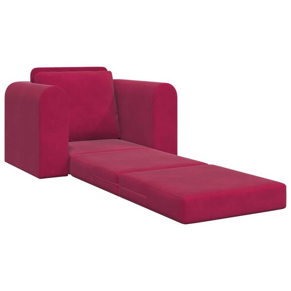 vidaXL Schlafsofa Weinrot 98 x 71 x 83 cm Samt