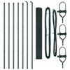 vidaXL Zaunpfosten Gr&uuml;n 10 x 1,4 m (25 x 25 mm Netz) Stahl und PVC