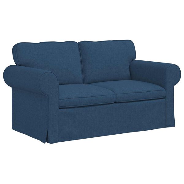 vidaXL Sofa Blau Gesamtabmessungen: 155 x 82 x 80 cm (B x T x H) Samt