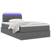 vidaXL Bett mit Stauraum und LED Dunkelgrau 120 x 200 cm Polyester