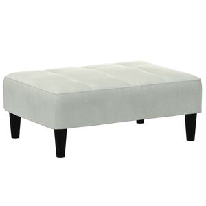 vidaXL Fu&szlig;hocker Hellgrau 77x55x31 cm Samt