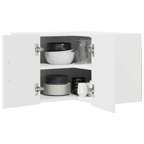 vidaXL K&uuml;chenschrank Hochglanz Wei&szlig; 57 x 57 x 40 cm Holzwerkstoff