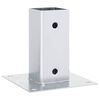 vidaXL Pfostenträger Quadratisch 4Stk. Silber 61x61mm Verzinkter Stahl