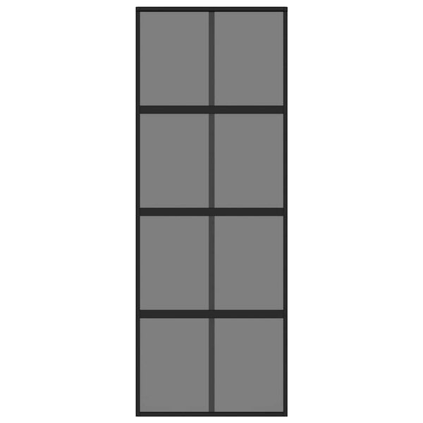 vidaXL Schiebet&uuml;r Schwarz 76x205 cm Hartglas und Aluminium