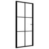 vidaXL Innent&uuml;r ESG Glas und Aluminium 93x201,5 cm Schwarz