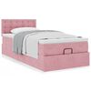 vidaXL Ottoman-Bett mit Matratze Rosa 90x200 cm Samt