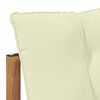 vidaXL Outdoor Ecksofa Massivholz Akazie und Textilene-Stoff Natur