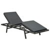 vidaXL Sonnenliege mit Auflage Poly Rattan Grau