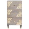 vidaXL Sideboard Grau und Gold 40 x 33 x 75 cm Massivholz Mango