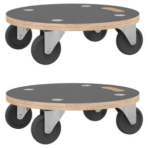 vidaXL Transportroller 2 Stk. Rund &Oslash;38x11,5 cm 250 kg