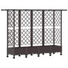 vidaXL Hochbeet mit Rankgitter und Dach Braun 202,5 x 40 x 127 cm PP