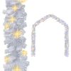 vidaXL Weihnachtsgirlande mit LED-Lichtern 20 m Wei&szlig;