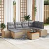 vidaXL Garten-Sofa-Set 7 pcs Beige und Hellgrau