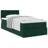 vidaXL Ottoman-Bett mit Matratze Dunkelgr&uuml;n 80x200 cm Samt