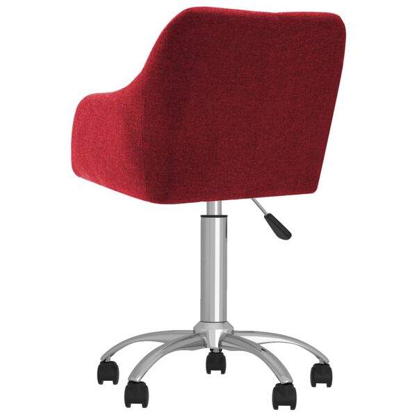 vidaXL Esszimmerstuhl Drehbar Weinrot Stoff