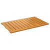 vidaXL Badematte Uni Braun 80 x 50 cm Holz