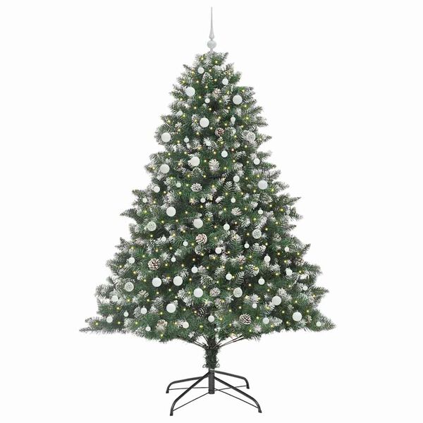 vidaXL Künstlicher Weihnachtsbaum mit 300 LEDs Grün 160 x 160 x 240 cm