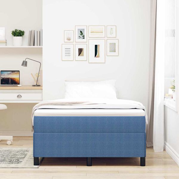 vidaXL Boxspringbett Blau 120 x 190 cm Cordstoff