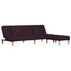 vidaXL Schlafsofa 2-Sitzer mit 2 Kissen & Hocker Lila Stoff
