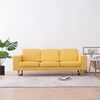 vidaXL 3-Sitzer-Sofa Stoff Gelb