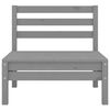 vidaXL 5-tlg. Garten-Lounge-Set Grau Kiefer Massivholz